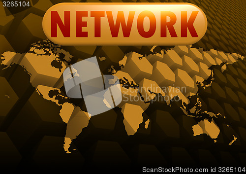 Image of Network world map