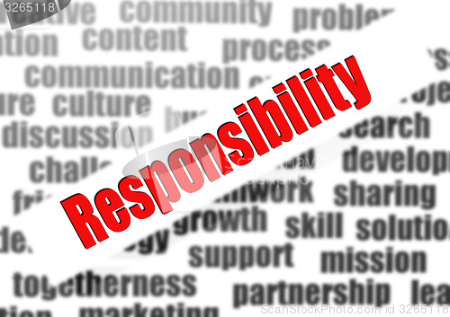Image of Responsibility word cloud