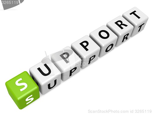 Image of Support buzzword green