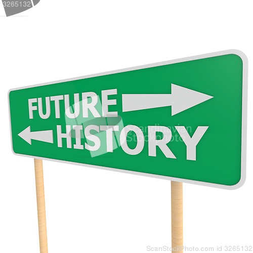 Image of Future history road sign