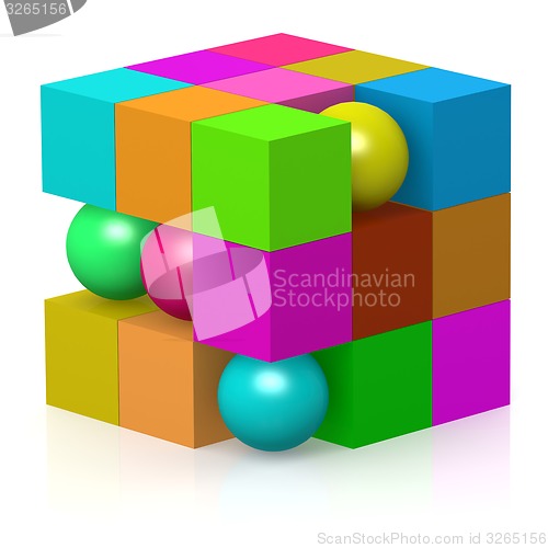 Image of Color cube and sphere