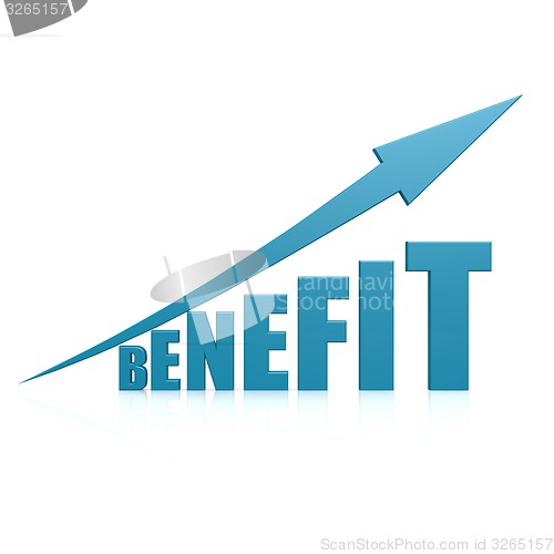 Image of Benefit blue arrow