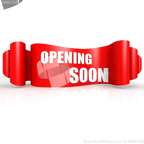 Image of Opening soon red wave ribbon