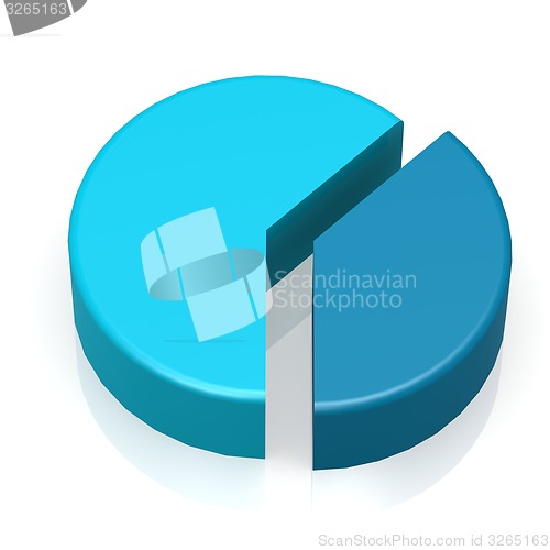 Image of Blue pie chart
