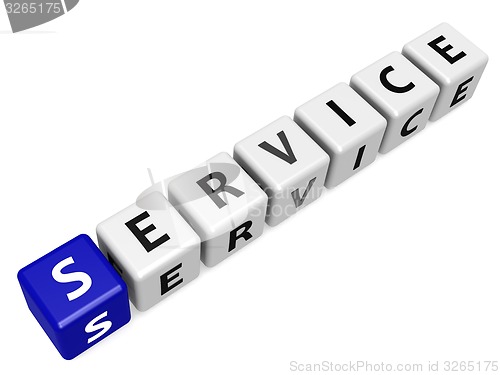 Image of Service buzzword blue