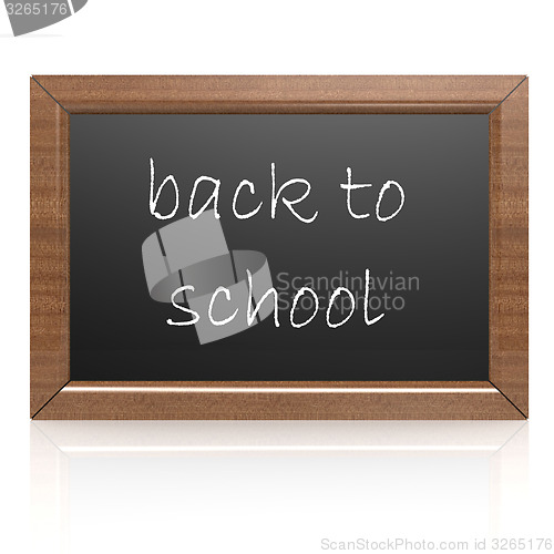 Image of Blank blackboard- back to school