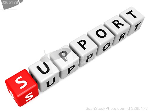 Image of Support buzzword red