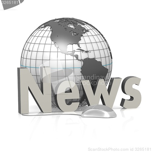 Image of Globe, mouse and news