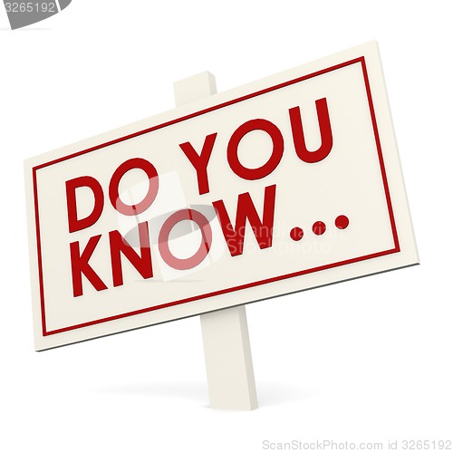 Image of Do you know banner
