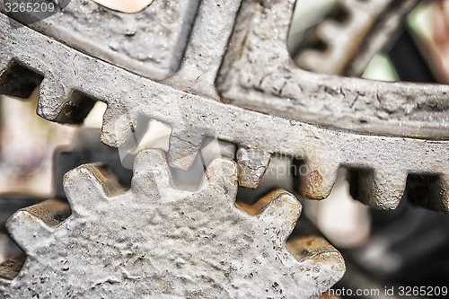 Image of closeup metal gears