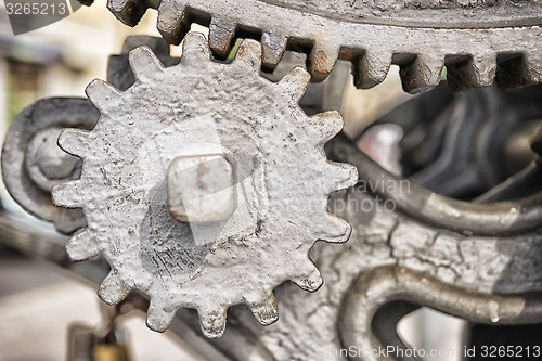 Image of closeup metal gears