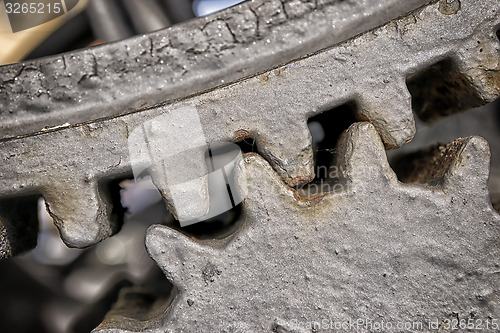 Image of closeup metal gears