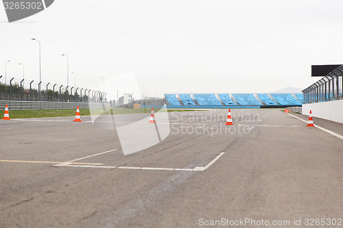 Image of empty speedway on stadium