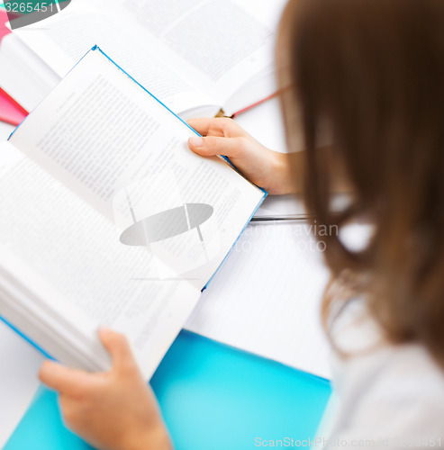 Image of student girl studying at school