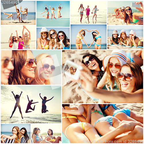 Image of girls having fun on the beach