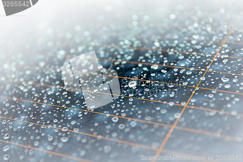 Image of close up of wet rear car glass