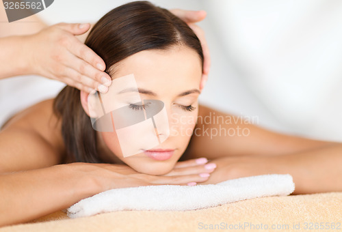 Image of beautiful woman in spa salon