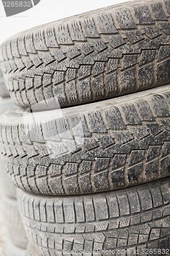 Image of close up of wheel tires