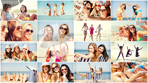 Image of girls having fun on the beach