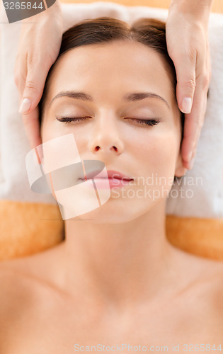 Image of beautiful woman in spa salon