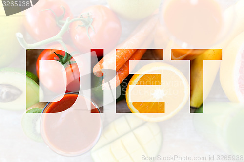 Image of healthy eating and vegetarian diet concept