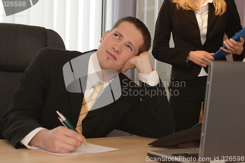 Image of Bored businesssman