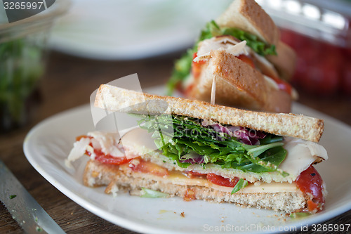 Image of Turkey Sandwich Cut in Half