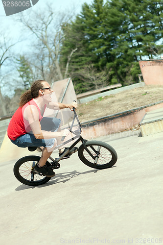 Image of BMX Rider Having Fun