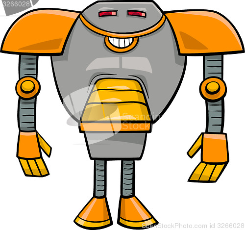 Image of robot character cartoon illustration