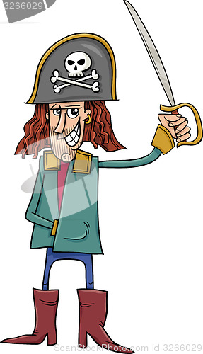 Image of funny pirate cartoon illustration