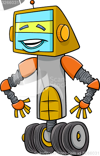 Image of robot character cartoon illustration