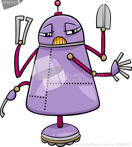 Image of robot character cartoon illustration