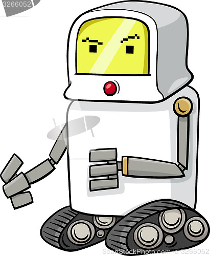 Image of robot character cartoon illustration