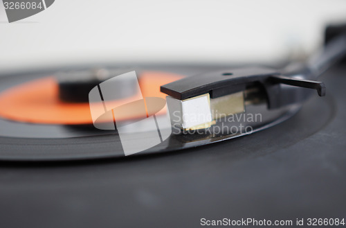 Image of Vinyl record on turntable