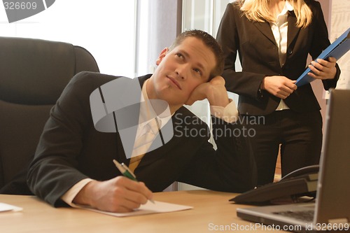 Image of Bored businesssman