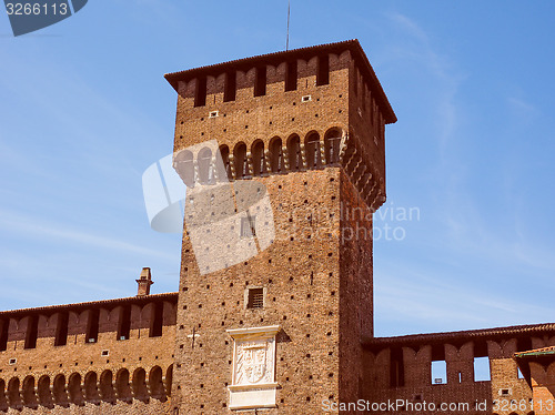 Image of Retro look Castello Sforzesco Milan