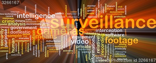 Image of Surveillance background concept glowing
