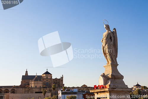Image of Roman Bridge of Cordoba - statue detail