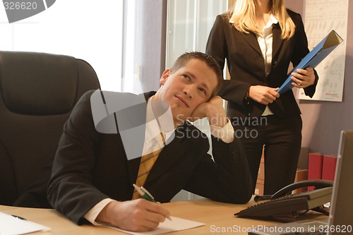 Image of Bored businesssman