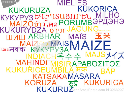 Image of Maize multilanguage wordcloud background concept
