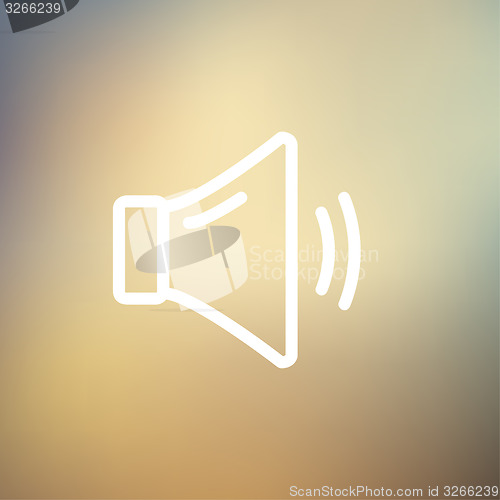 Image of Medium speaker volume thin line icon