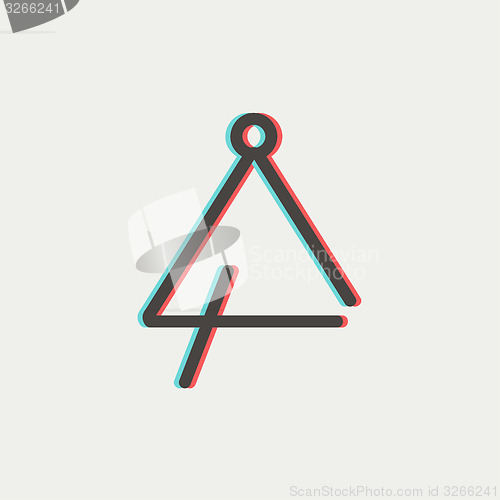 Image of Triangle thin line icon