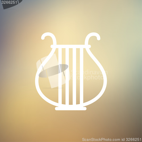 Image of Lyre thin line icon