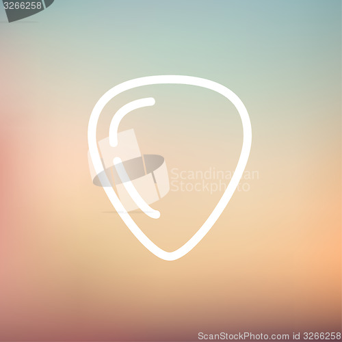 Image of Guitar Pick thin line icon