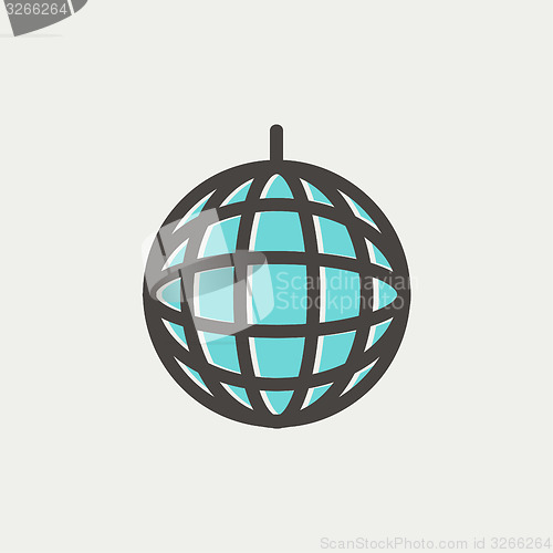 Image of Disco ball thin line icon