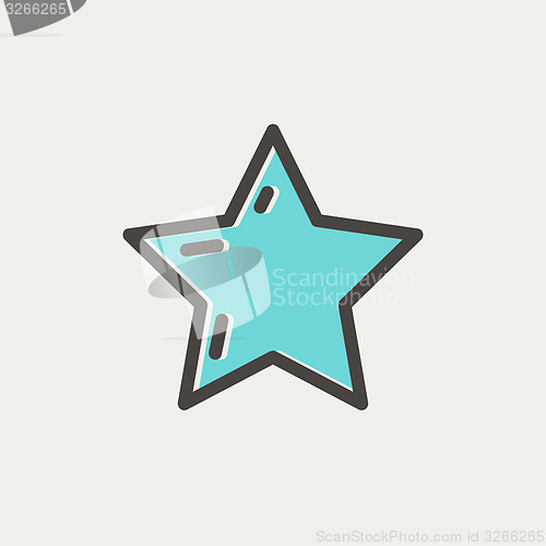 Image of Star or best choice thin line icon