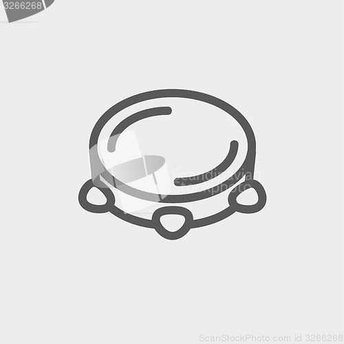 Image of Tambourine thin line icon