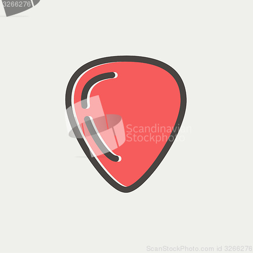 Image of Guitar Pick thin line icon