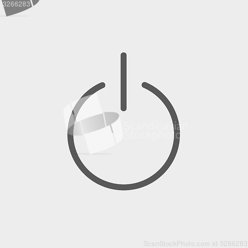 Image of Power button thin line icon