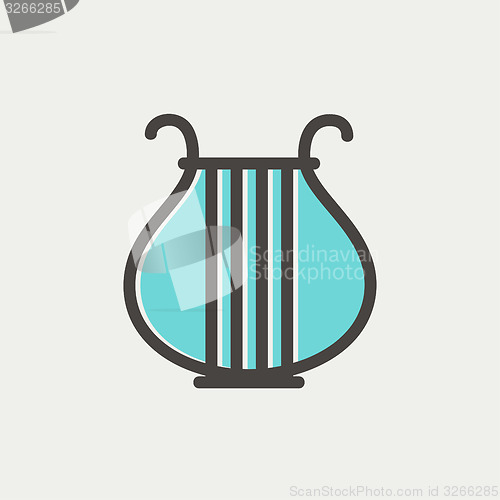 Image of Lyre thin line icon